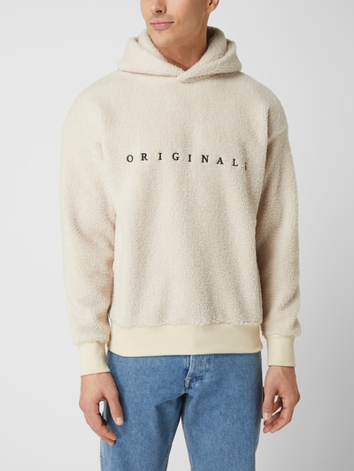 Jack & Jones Oversized Hoodie aus Teddyfell Modell 'Copenhagen' Offwhite 4