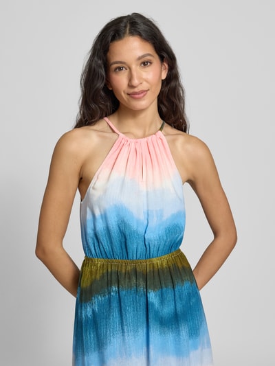 Tom Tailor Denim Długa sukienka taliowana z czystej wiskozy Różowy 3