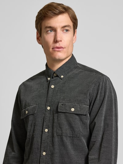 camel active Vrijetijdsoverhemd met knoopsluiting Antraciet - 3