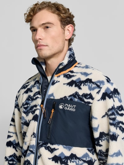 NAUTGÅRD Regular fit fleecejack met opstaande kraag Lichtblauw - 3
