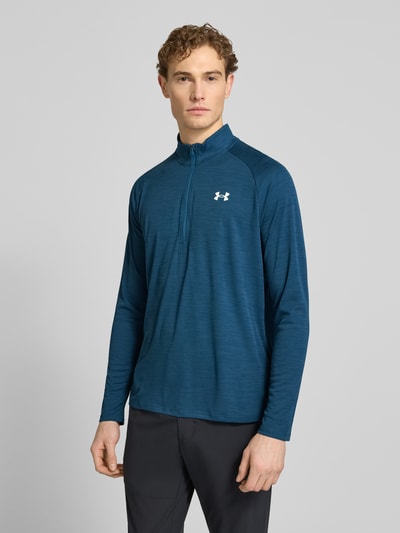 Under Armour Sweatshirt mit kurzem Reißverschluss und Logo-Print Blau 4