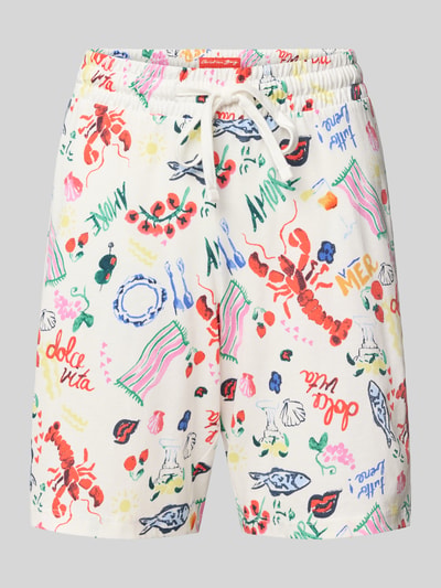 Produktfoto, Pyjama-Shorts im Allover-Look mit elastischem Bund von Christian Berg Woman, wzorzysty bawełniano-modalowy krój regular fit