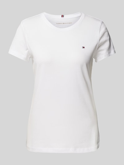 Tommy Hilfiger T-Shirt mit Logo-Stitching Weiss 2