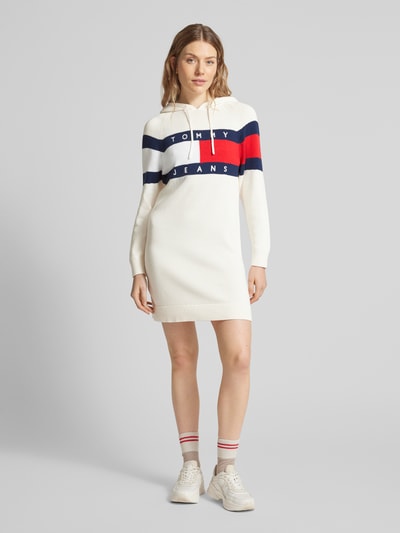 Tommy Jeans Gebreide jurk met capuchon Offwhite - 1