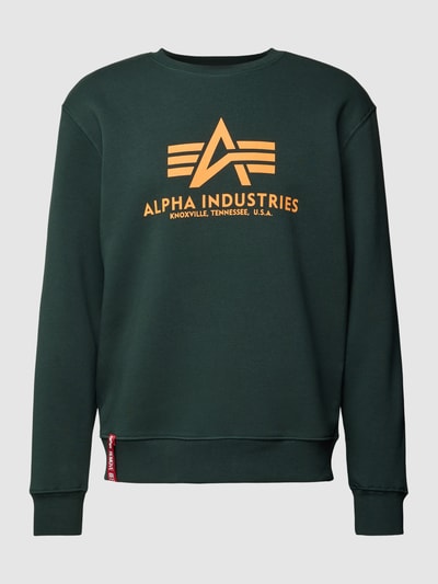 Alpha Industries 'BASIC SWEATER' mit Logo-Print  Petrol 2