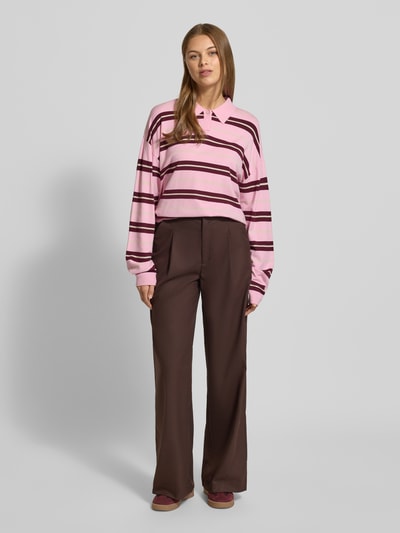 Mango Poloshirt aus Viskose-Mix Modell 'RIRIPOL' Rosa 1