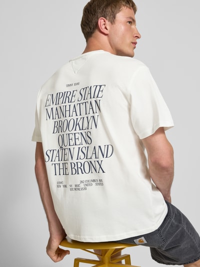 Tommy Jeans T-shirt o kroju regular fit z czystej bawełny Złamany biały 3