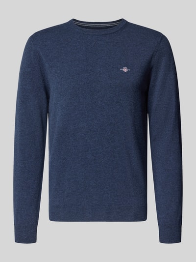 GANT Regular Fit Pullover aus reiner Wolle Hellblau Melange 2