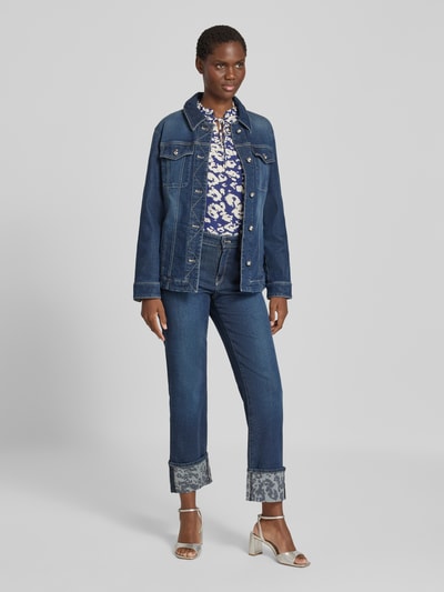 Marc Cain feminine fit jeans met omslag en steekzakken Jeansblauw - 1