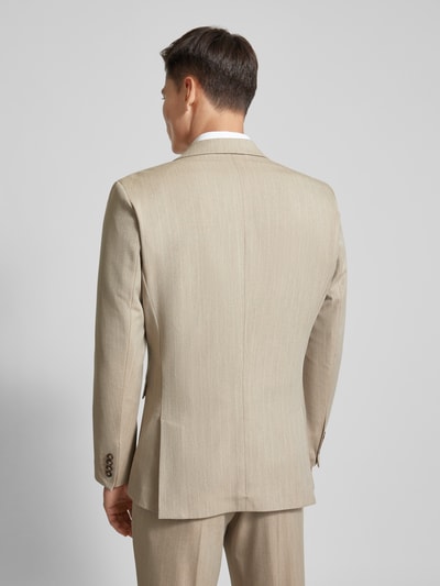 SELECTED HOMME Slim fit colbert met paspelzak op de borst, model 'PETER' Beige - 5