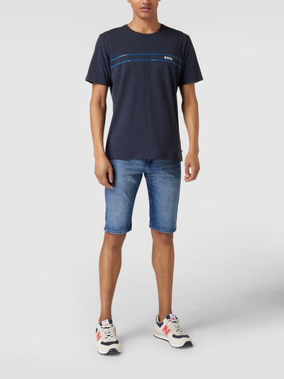 BOSS Orange Tapered Fit Jeansshorts Modell 'Taber Shorts' Jeansblau 1