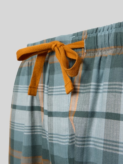 Schiesser Relaxed fit pyjamabroek met tunnelkoord Aquablauw - 2