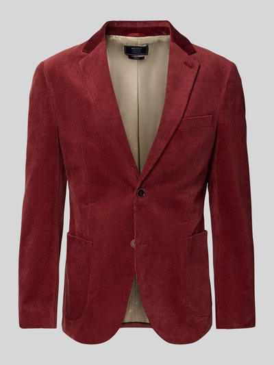MCNEAL 2-knoops colbert met reverskraag Donkerrood - 2