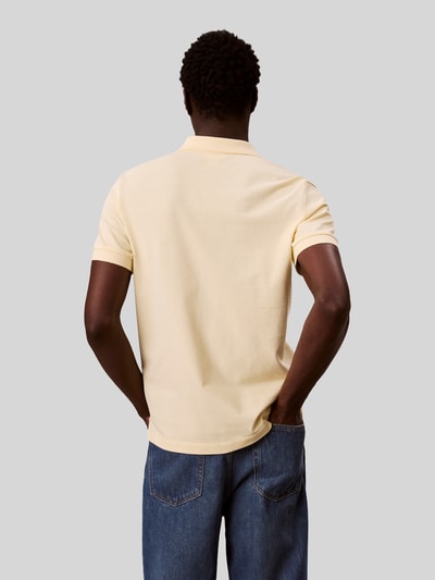 Calvin Klein Jeans Regular Fit Poloshirt aus reiner Baumwolle Hellgelb 5