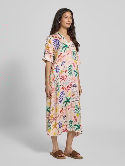 Rich & Royal Midi-jurk met V-hals Offwhite - 1