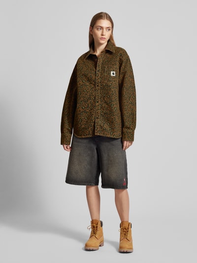 Carhartt Work In Progress Regular fit overhemdblouse met labelpatch Camel - 1