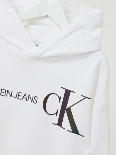 Calvin Klein Jeans Hoodie mit überschnittenen Schultern  Weiss 2