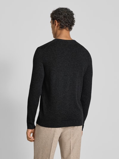 Christian Berg Men Kaschmirpullover mit V-Ausschnitt Anthrazit Melange 5