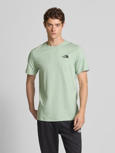The North Face T-Shirt mit Label-Print Mint 5