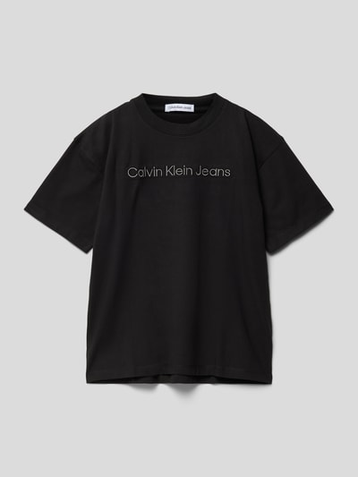 Calvin Klein Jeans T-Shirt mit Label-Print Black 1