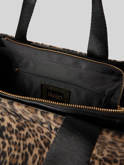 Liu Jo White Tote bag met labelstitching Donkerbruin - 5