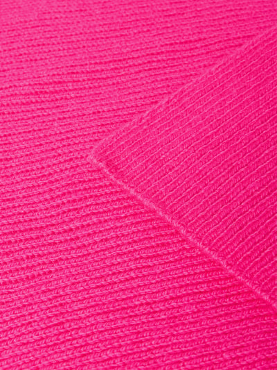 UNIO HAMBURG Szal z dodatkiem żywej wełny MADE in Germany Neonowy różowy 2