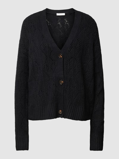 Christian Berg Woman Cardigan in Strick-Optik Black 2