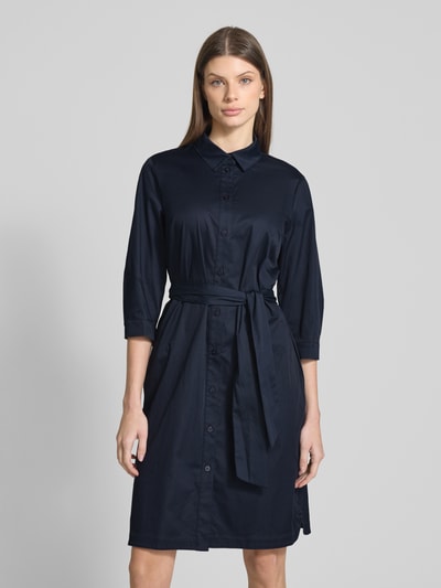 Betty Barclay Overhemdjurk met strikceintuur Marineblauw - 4