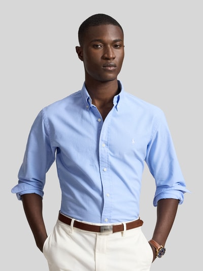 Polo Ralph Lauren Regular Fit Freizeithemd aus reiner Baumwolle Hellblau 4