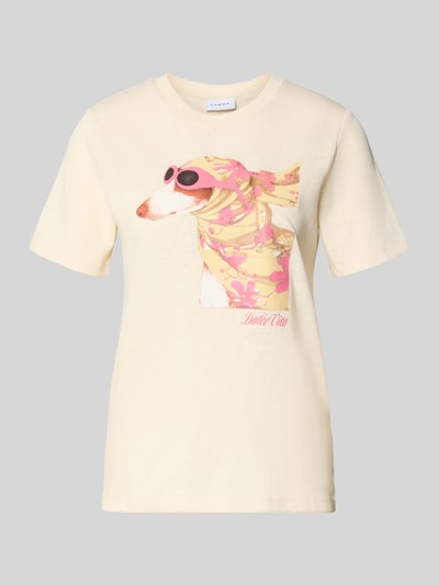 COMMA T-Shirt mit Motiv-Print Offwhite 2