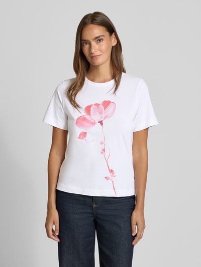 Jake*s Studio Woman T-Shirt mit Rundhalsausschnitt und Motiv-Print Weiss 4