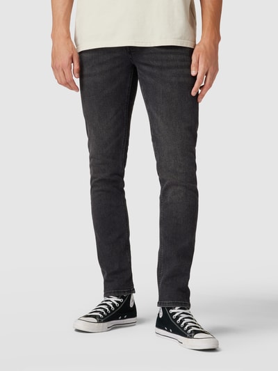Jack & Jones Slim fit jeans in 5-pocketmodel, model 'GLENN' Zwart - 4
