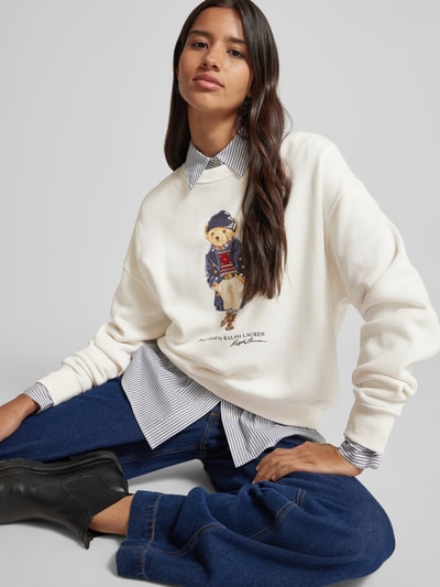 Polo Ralph Lauren Sweatshirt met motiefprint Beige gemêleerd - 3