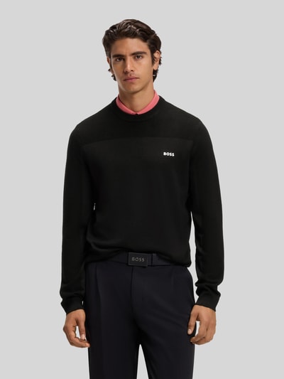 BOSS Green Pullover mit Logo-Schriftzug KN_Momentum-X CN Black 4