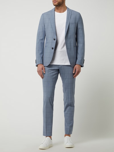 Drykorn Slim fit 2-knoops colbert met wol, model 'Irving' Lichtblauw - 1