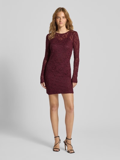 Only Tailliertes Minikleid mit Spitzen-Detail Modell 'BLAISE' Bordeaux 1