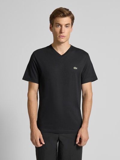 Lacoste Regular Fit T-Shirt aus reiner Baumwolle Black 4