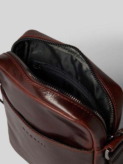 bugatti Handtasche aus Leder in unifarbenem Design Modell 'Romano' Dunkelbraun 5