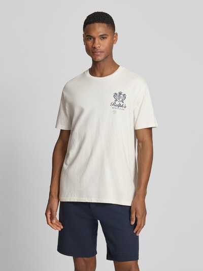 Polo Ralph Lauren t-shirt o kroju regular fit z czystej bawełny Złamany biały 4