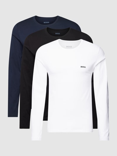 BOSS Longsleeve mit Rundhalsausschnitt Modell 'Classic' im 3er-Pack Dunkelblau 2