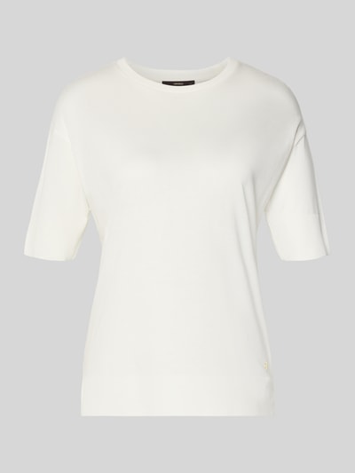 Produktfoto, T-shirt uit mix van katoen en lyocell van Windsor, dames, regular fit, ronde hals, 1/2-mouwen, ruglengte maat 36: 59 cm, effen wit