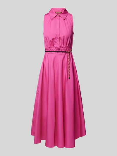 Max Mara Studio Midikleid mit Umlegekragen Modell 'ADEPTO' Pink 2