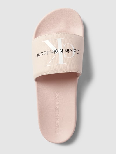 Calvin Klein Jeans Slides mit Label-Print Hellrosa 5