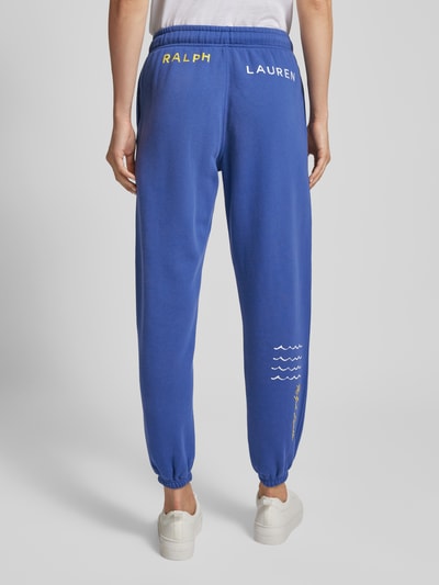 Polo Ralph Lauren Regular fit sweatpants met labelprint Oceaanblauw - 5