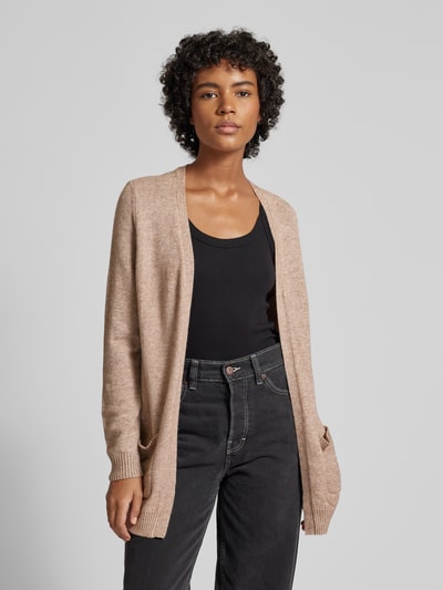 Only Gebreide cardigan met steekzakken, model 'LESLY' Zand gemêleerd - 4