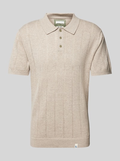 Colours & Sons Slim Fit Poloshirt mit Label-Detail Beige 2