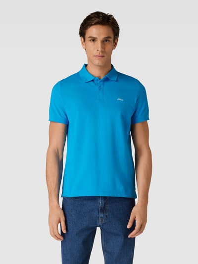 s.Oliver RED LABEL Poloshirt met labelstitching Turquoise - 4