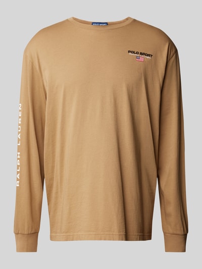 Polo Sport Longsleeve mit Label-Stitching Khaki 2