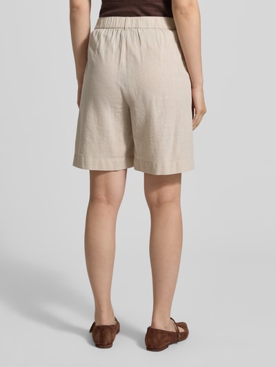 VERO MODA Comfort Fit Shorts aus Baumwoll-Leinen-Mix Modell 'CAIA' Beige 5