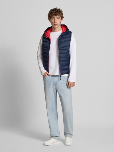 Jack & Jones Kamizelka pikowana z kapturem i wpuszczanymi kieszeniami Ciemnoniebieski 1